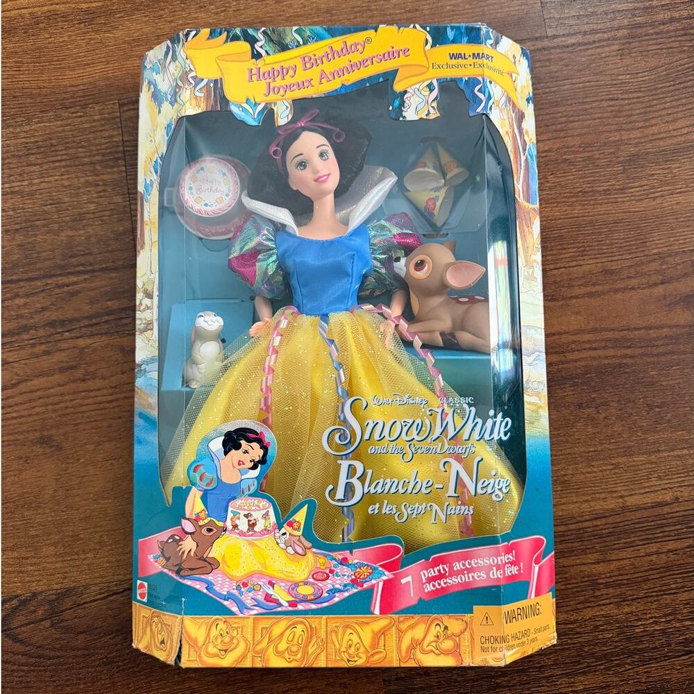 Mattel 1996 Happy Birthday Snow White Doll  16535-Walmart Exclusive NIB